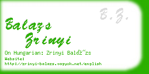 balazs zrinyi business card